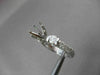 ESTATE WIDE .75CT DIAMOND 14KT WHITE GOLD PAVE SEMI MOUNT ENGAGEMENT RING #14998