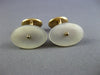 ANTIQUE AAA MOTHER OF PEARL 14K YELLOW GOLD CLASSIC HANDCRAFTED CUFF LINK #26424