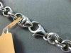 ESTATE 3.01CT WHITE BLACK DIAMOND & MULTI GEM 14K WHITE GOLD BELL CHARM BRACELET