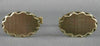 ANTIQUE LARGE 14K YELLOW GOLD OVAL MONOGRAM ETCHED CUFFLINKS 19MM X 12MM #20024