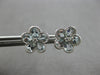 1.81CT DIAMOND & AAA AQUAMARINE 14KT WHITE GOLD PEAR SHAPE & ROUND STUD EARRINGS