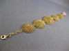 ESTATE LARGE .18CT DIAMOND 14K YELLOW GOLD 3D WOVEN MULTI LINK OVAL FUN BRACELET