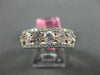 WIDE 1.68CT WHITE & PINK DIAMOND 18K WHITE & ROSE GOLD 3D HALO ANNIVERSARY RING