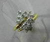 ESTATE LARGE .86CT DIAMOND 14KT WHITE & YELLOW GOLD CLUSTER COCKTAIL RING #19219