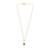 1.18CT DIAMOND & AAA RUBY 14KT YELLOW GOLD PEAR SHAPE BY THE YARD LOVE NECKLACE