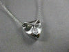 ANTIQUE ROUND DIAMOND SOLITARE ARROW 18KT WHITE GOLD HANGING PENDANT #11742