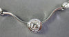 ESTATE 1.44CT DIAMOND 14K WHITE GOLD SOLITAIRE ETOILE BY THE YARD NECKLACE #2044