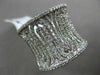 ESTATE WIDE 1.36CT DIAMOND 14KT WHITE GOLD MULTI WAVE CONCAVE FILIGREE FUN RING