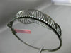 ESTATE 1.25CT DIAMOND 14KT BLACK GOLD 3D MULTI LEAF HANDCRAFTED BANGLE BRACELET
