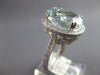 LARGE 7.23CT DIAMOND & AAA AQUAMARINE 18KT WHITE GOLD FILIGREE ENGAGEMENT RING
