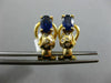 ESTATE 1.46CT DIAMOND & SAPPHIRE 14KT WHITE GOLD ETOILE CLIP ON HANGING EARRINGS
