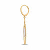 1.27CT DIAMOND & AAA PINK AMETHYST 14K ROSE GOLD OVAL LEVERBACK HANGING EARRINGS