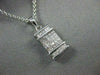 ESTATE .40CT DIAMOND 14KT WHITE GOLD PRINCES CUT RECTANGULAR PENDANT #15435