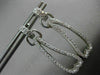 ESTATE .70CT DIAMOND 14KT WHITE GOLD 3D ELONGATED OPEN HEART HANGING EARRINGS