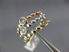 ESTATE WIDE .75CT DIAMOND 14KT TRI COLOR GOLD 3D BEZEL STACKABLE FUN RING SET
