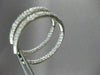 ESTATE LARGE 3.75CT DIAMOND INSIDE OUTSIDE HOOPS 14KT WHITE GOLD EARRINGS #1816