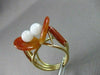 ANTIQUE WIDE 14KT YELLOW GOLD ONYX & WHITE QUARTZ DOUBLE EYE LUCKY RING #22336