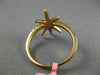 ESTATE LARGE .48CT DIAMOND 18KT ROSE GOLD 3D CLASSIC SNOWFLAKE STAR LOVE RING