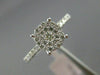 ESTATE WIDE .32CT DIAMOND 18KT WHITE GOLD CLUSTER ROUND PROMISE ENGAGEMENT RING