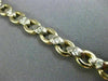 ANTIQUE .50CT DIAMOND 14K WHITE & YELLOW GOLD 3D LINK HANDCRAFTED BRACELET #227