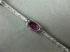 ESTATE 6.46CT DIAMOND & PINK SAPPHIRE 18KT WHITE GOLD SEMI BEZEL TENNIS BRACELET