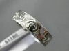 ANTIQUE 14KT WHITE GOLD 3D FLORAL CLASSIC FILIGREE MILGRAIN WEDDING RING #1056