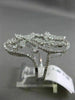 ESTATE MASSIVE 1.88CT DIAMOND 18KT WHITE GOLD 3D FLOWER OPEN FILIGREE FUN RING