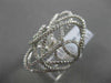 ESTATE MASSIVE 2.02CT DIAMOND 18KT WHITE GOLD MULTI WAVE 3D FUN COCKTAIL RING
