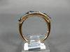 ESTATE 1.63CT DIAMOND & MULTI GEM 14KT ROSE GOLD 3D CLUSTER WAVE FRIENDSHIP RING