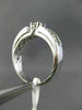 ESTATE .90CT ROUND & BAGUETTE DIAMOND 14KT WHITE GOLD FOUR PRONG ENGAGEMENT RING