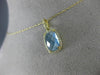 ESTATE 1.96CT DIAMOND & AAA BLUE TOPAZ 14KT YELLOW GOLD RECTANGULAR LOVE PENDANT