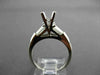 ESTATE .65CT DIAMOND 18KT WHITE GOLD BAGUETTE SEMI MOUNT ENGAGEMENT RING #16577