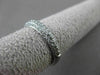 ESTATE 1.25CT DIAMOND 18KT WHITE GOLD 3 ROW PAVE WEDDING ANNIVERSARY RING #23366