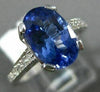 ESTATE 3.15CT DIAMOND & AAA TANZANITE 14KT WHITE GOLD 3D ENGAGEMENT RING #18362