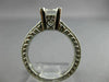 ESTATE 1.27CT DIAMOND PLATINUM 3D FILIGREE HEART MILGRAIN ENGAGEMENT RING #25486