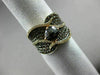 ESTATE WIDE 2.85CT DIAMOND & ORANGE SAPPHIRE 18KT ROSE GOLD CRISS CROSS FUN RING