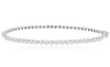 1.25CT DIAMOND 14K WHITE GOLD ROUND CLASSIC ETERNITY CUFF TENNIS BANGLE BRACELET