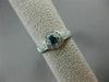 ESTATE 1.59CT WHITE & BLUE DIAMOND 14KT WHITE GOLD 3D SOLITAIRE ENGAGEMENT RING