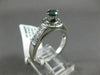 ESTATE 1.59CT WHITE & BLUE DIAMOND 14KT WHITE GOLD 3D SOLITAIRE ENGAGEMENT RING