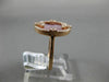 ESTATE .22CT DIAMOND & AAA MOTHER OF PEARL 14KT ROSE GOLD 3D OVAL FUN RING