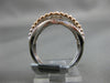 ESTATE .53CT DIAMOND 14KT WHITE & ROSE GOLD 3D MULTI ROW CRISS CROSS LOVE RING