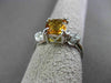 ESTATE 1.52CTW DIAMOND & AAA CITRINE 14KT WHITE GOLD 3D CUSHION ENGAGEMENT RING
