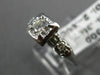 ANTIQUE .40CT OLD MINE DIAMOND 14KT WHITE GOLD 3D FISHTAIL ENGAGEMENT RING #9522