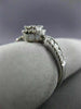 ESTATE WIDE .98CT DIAMOND 18KT WHITE GOLD 3D HALO MARQUISE SHAPE HEART LOVE RING