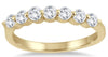 .46CT DIAMOND 14KT YELLOW GOLD 3D 7 STONE SHARED PRONG WEDDING ANNIVERSARY RING