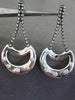 ESTATE LARGE 1.20CT DIAMOND 14KT WHITE & BLACK GOLD 3D ETOILE HANGING EARRINGS