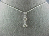 ESTATE .50CT DIAMOND 14KT WHITE GOLD 3 STONE PAST PRESENT FUTURE PENDANT #1718
