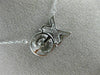 ESTATE .15CT DIAMOND 14K WHITE GOLD 3D DANCING DIAMOND XO FLOATING LOVE NECKLACE