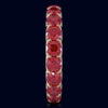 ESTATE 3.60CT AAA RUBY 14K ROSE GOLD CLASSIC SHARED PRONG ETERNITY FUN LOVE RING