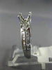 ESTATE .92CT DIAMOND ROUND & BAGUETTE 18KT WHITE GOLD SEMI MOUNT ENGAGMENT RING